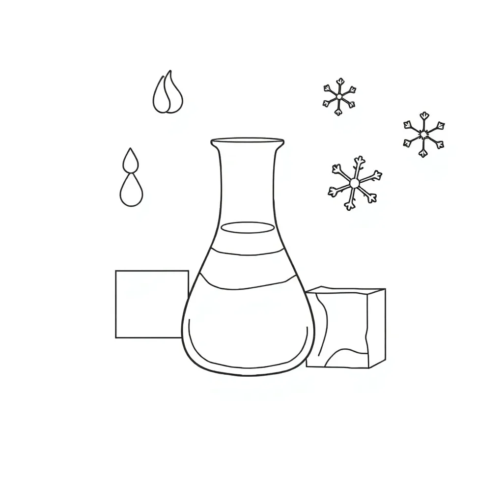 States of matter illustration