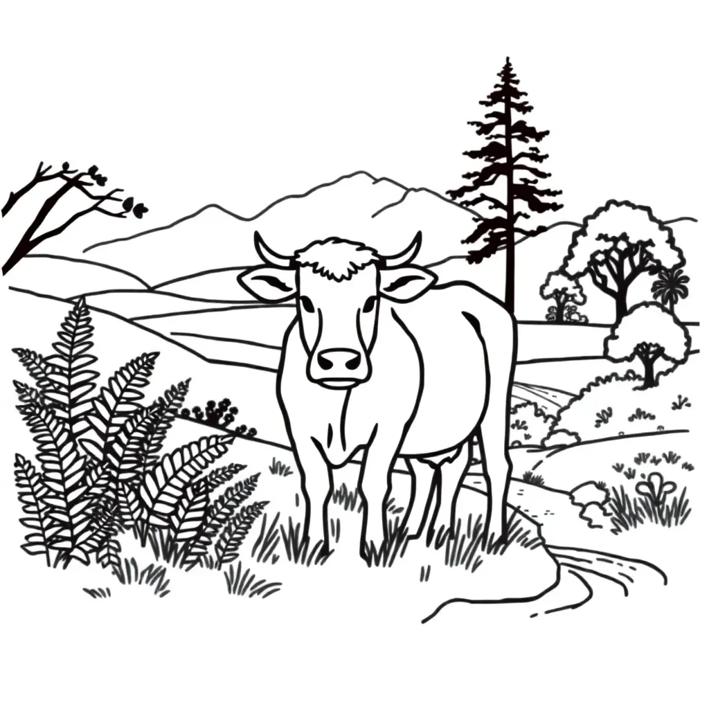 Female cow reproductive system diagram