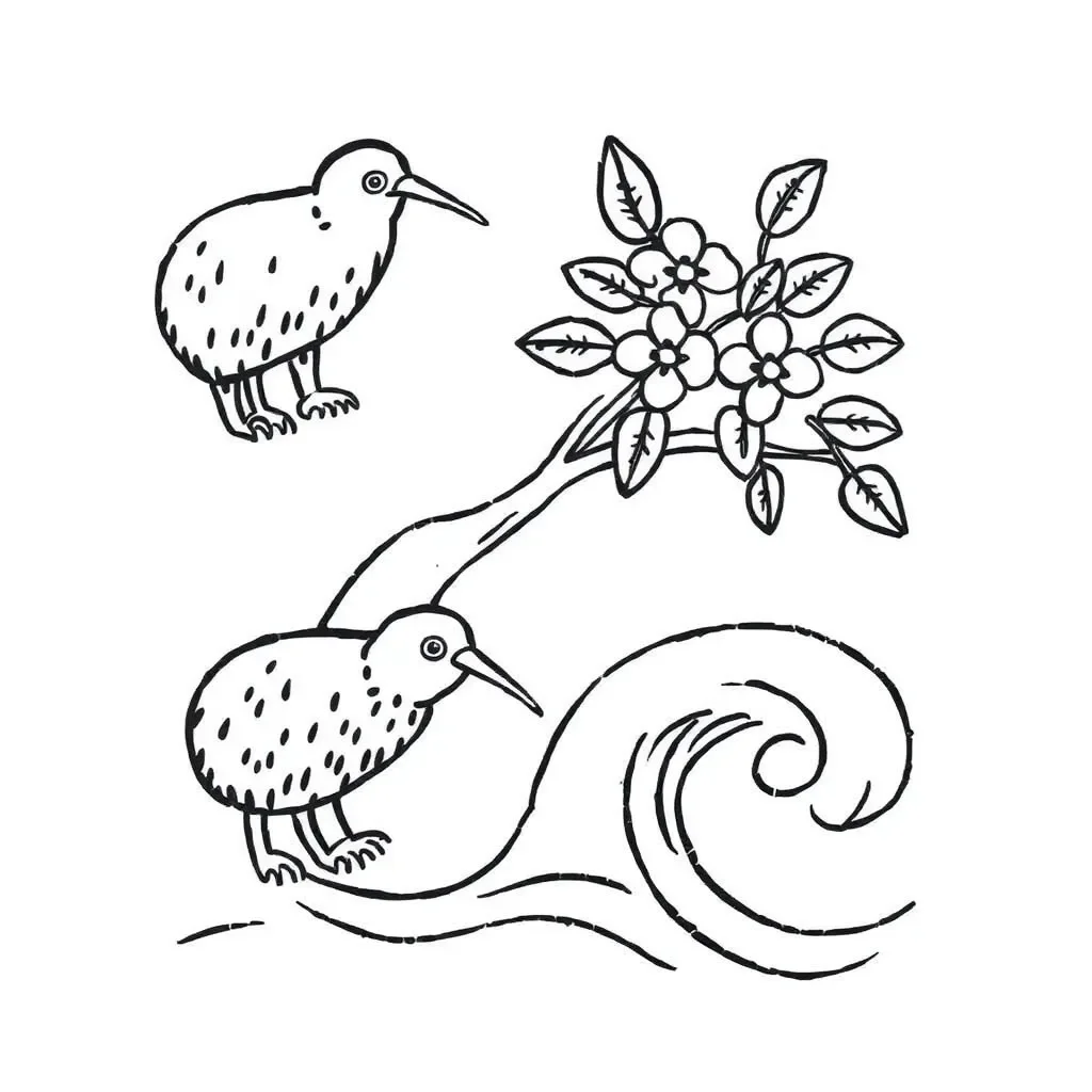 Cheerful cartoon character writing poetry with nature elements around
