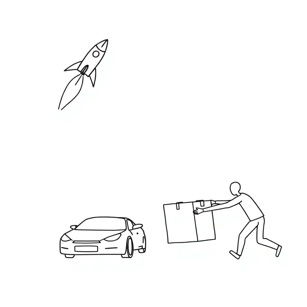 Newton's apple falling from tree
