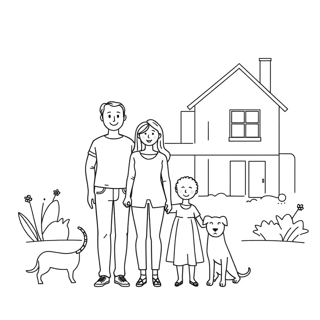 Happy family illustration