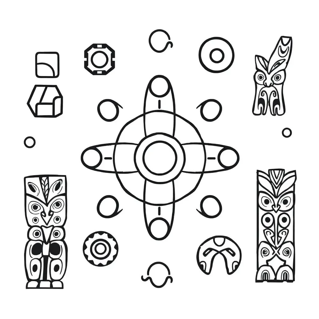 Atoms and molecules scientific illustration