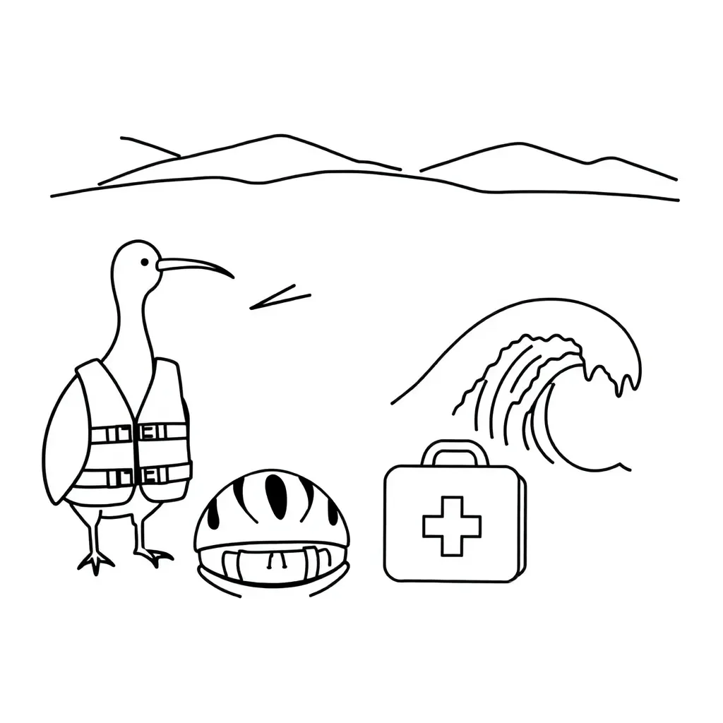 First aid emergency scene illustration