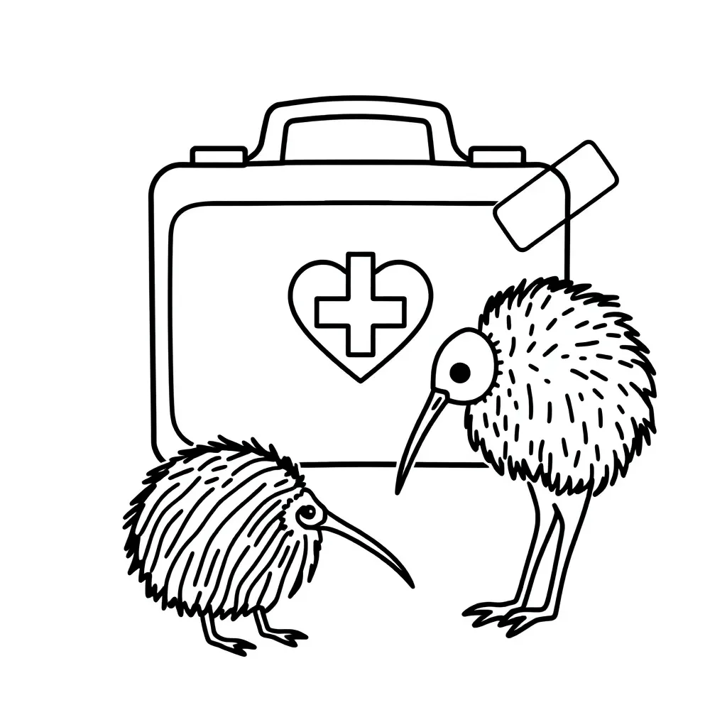 First aid medical cross and bandages illustration