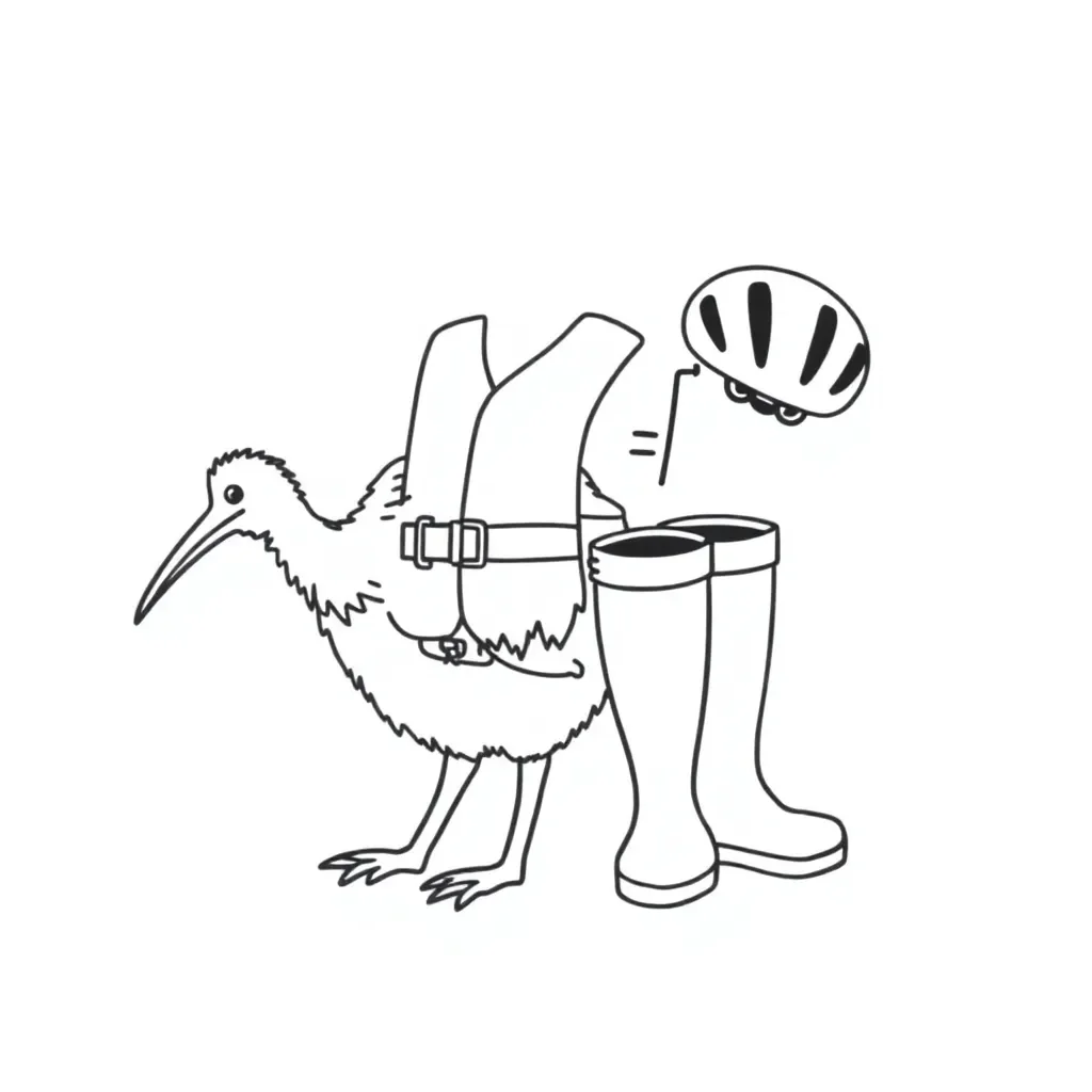 First aid kit and emergency phone illustration