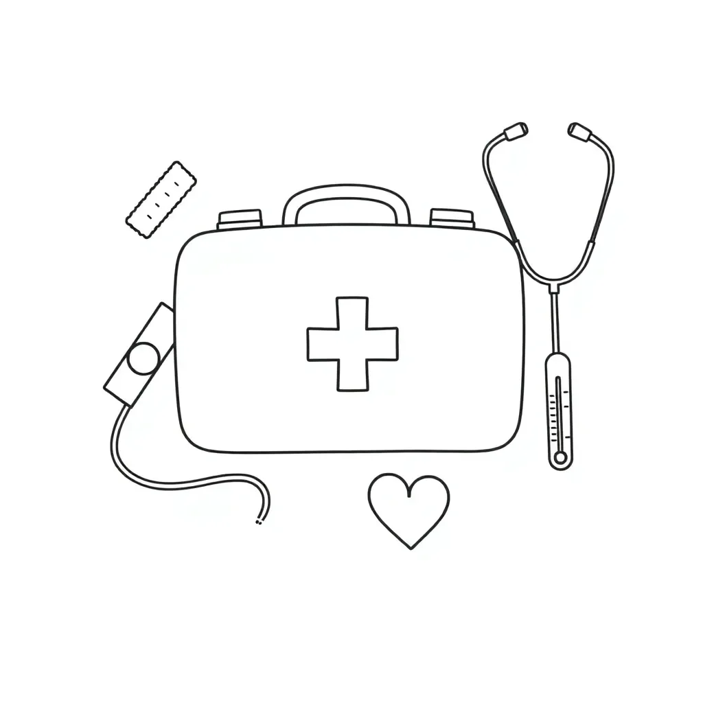 First aid emergency response illustration