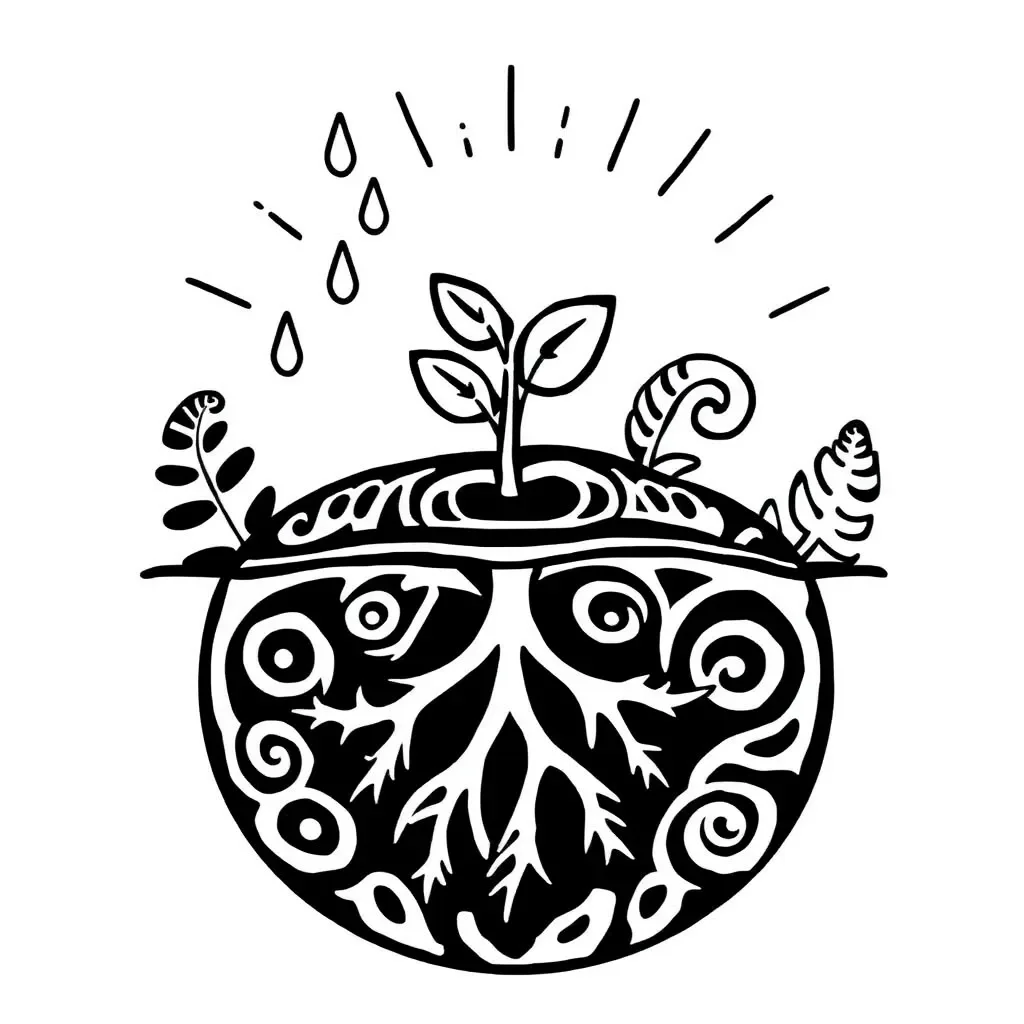 Seed germination stages illustration