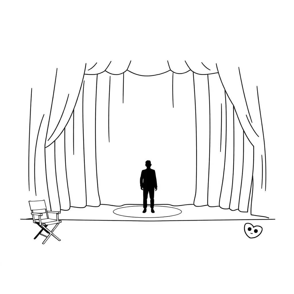 Theatre masks illustration