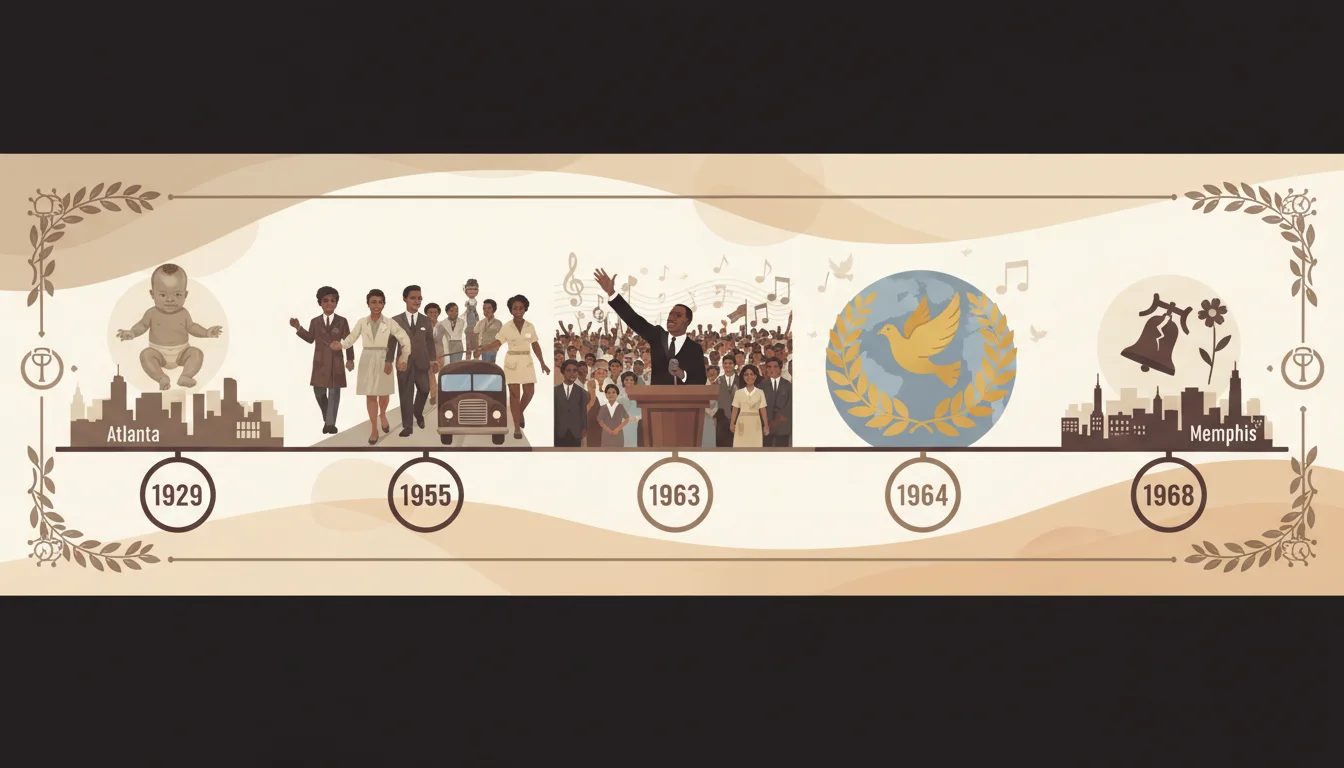 Timeline: Dr. King's Life and Achievements