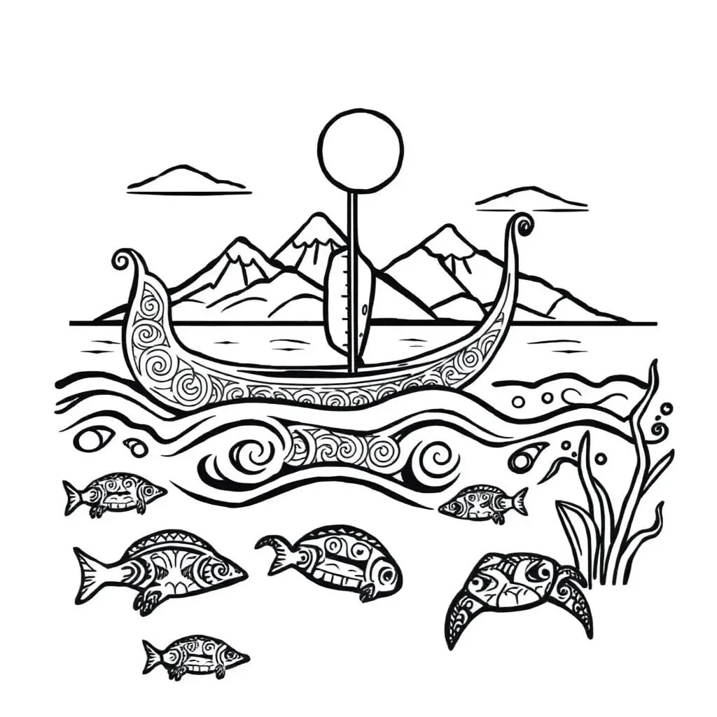 Ocean conservation and kaitiakitanga illustration