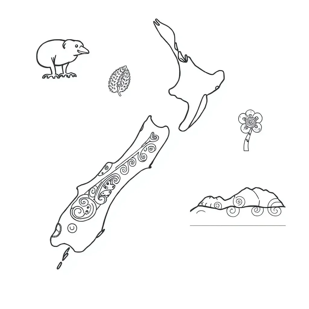 Map of Oceania showing islands and countries