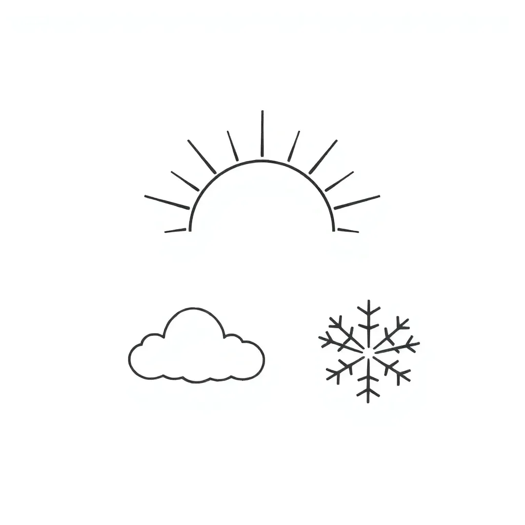 Weather and decision-making illustration