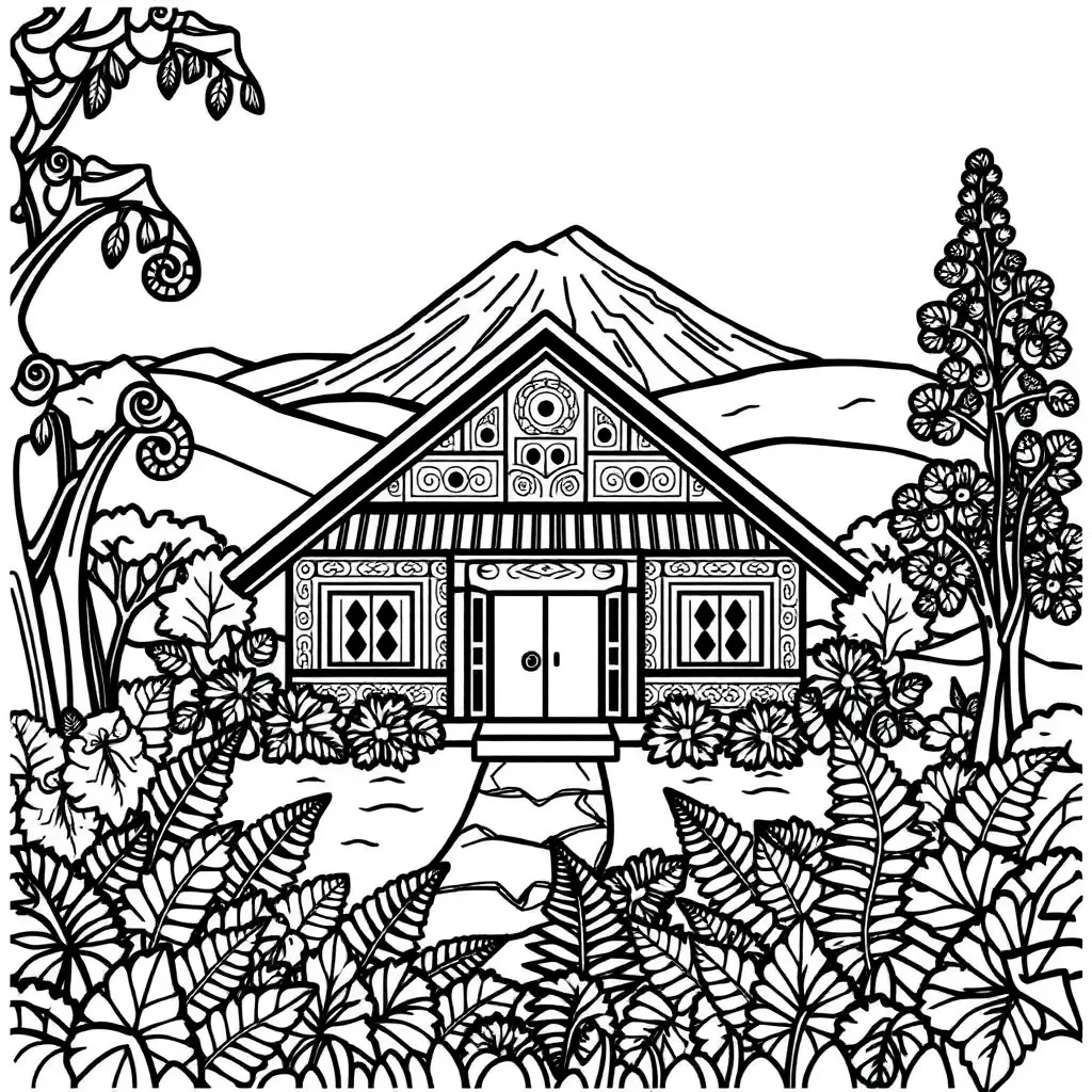 Māori cultural elements illustration