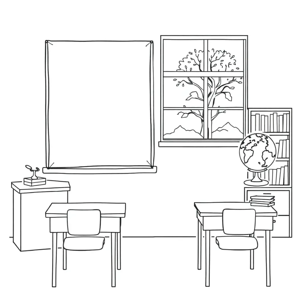 Students reading books illustration