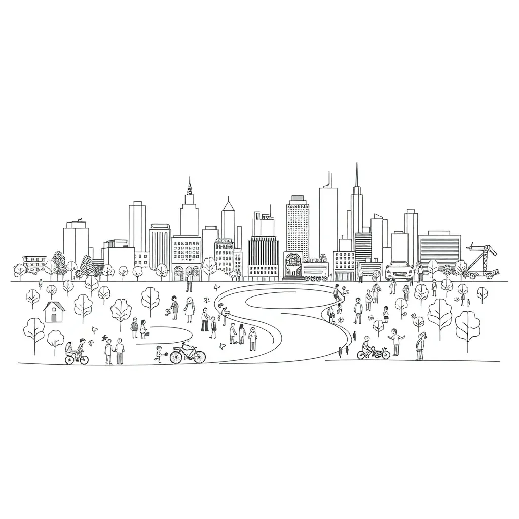 Population growth chart illustration