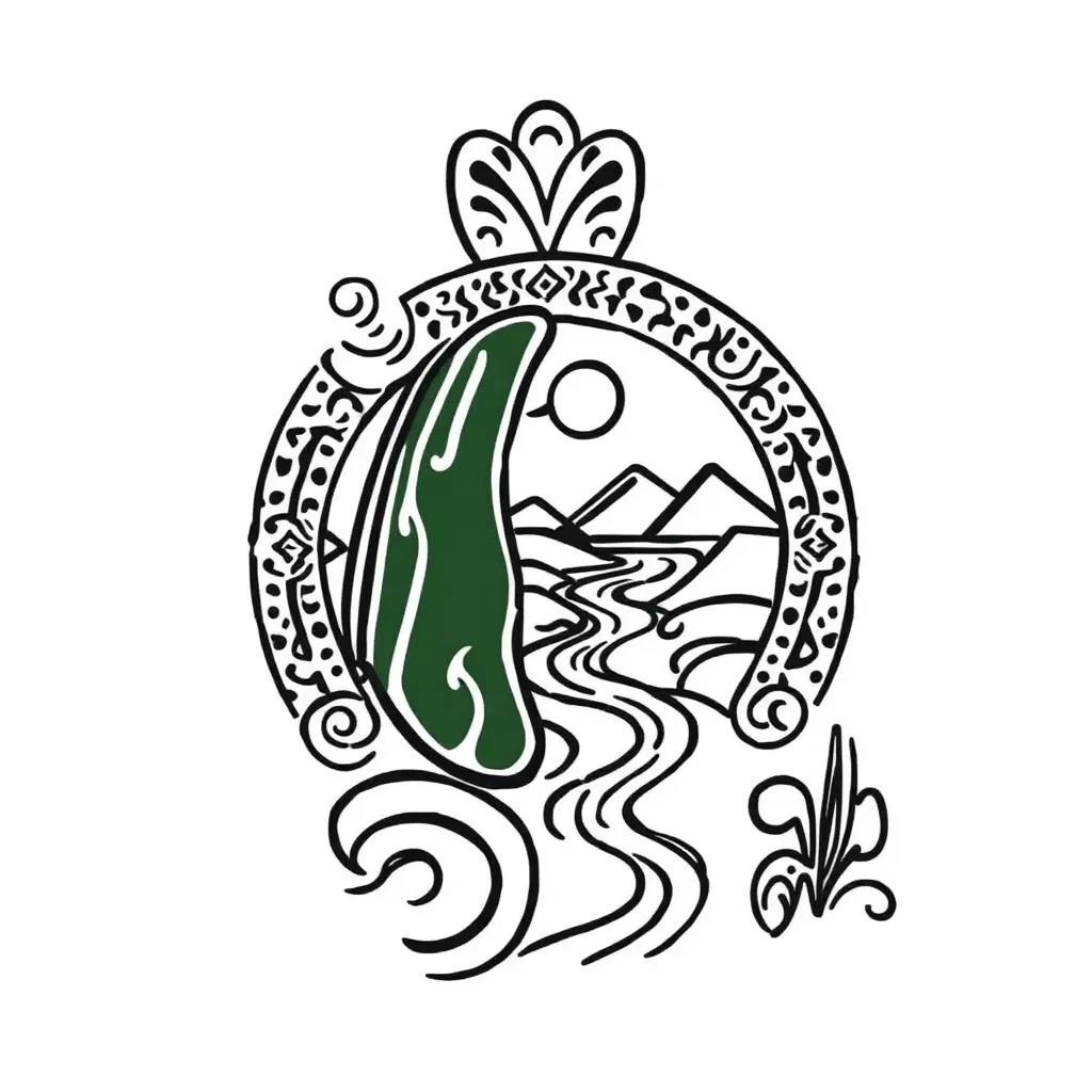 Pounamu greenstone illustration