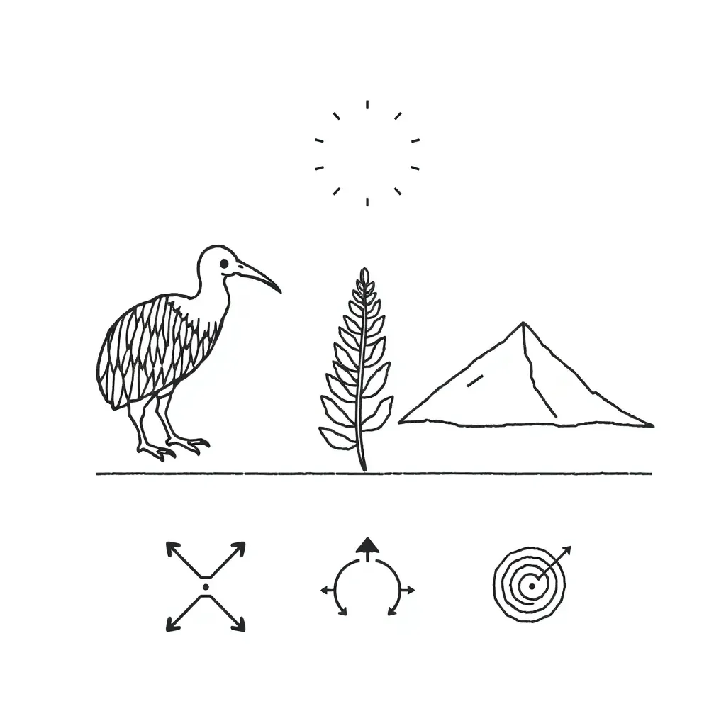 Mathematical symbols showing roots and powers