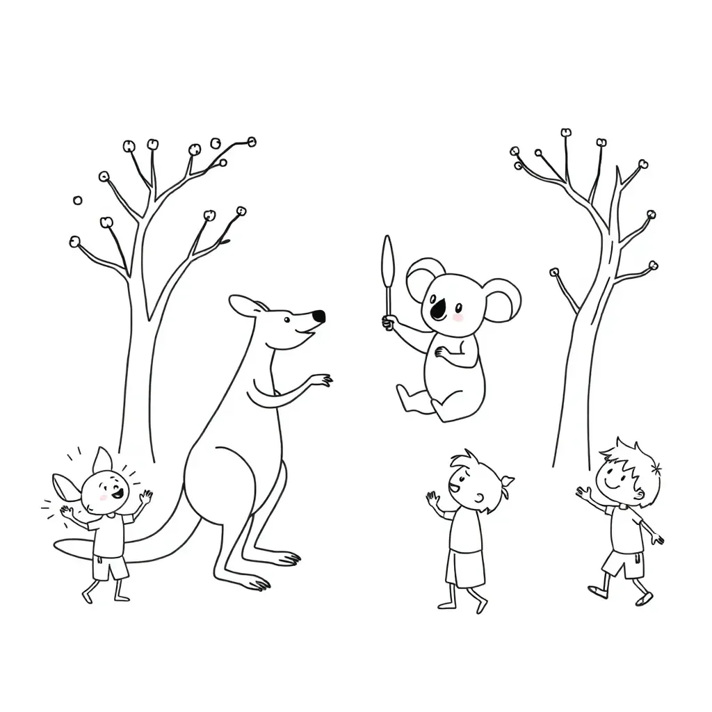 Drama puppet and masks illustration