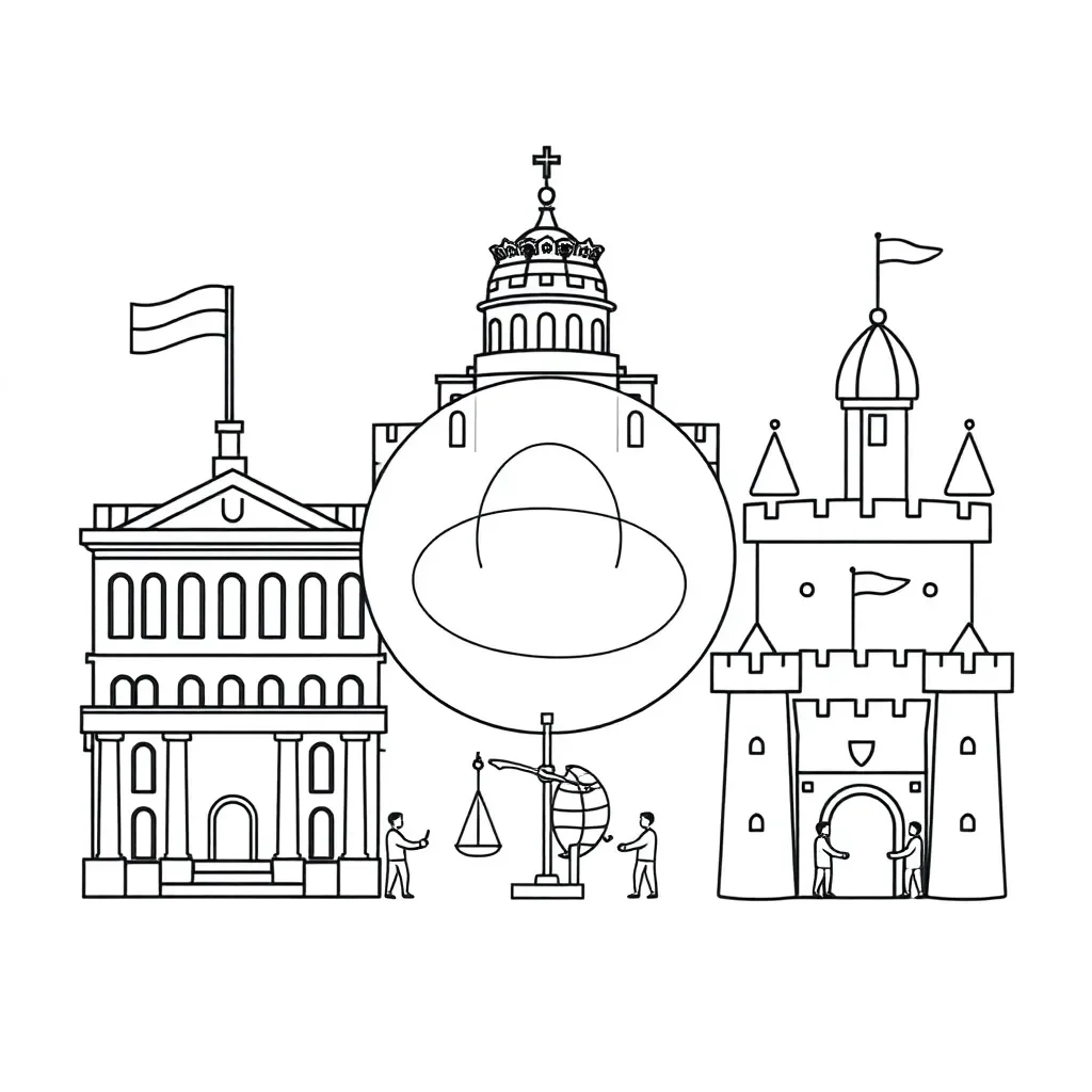 Government buildings illustration