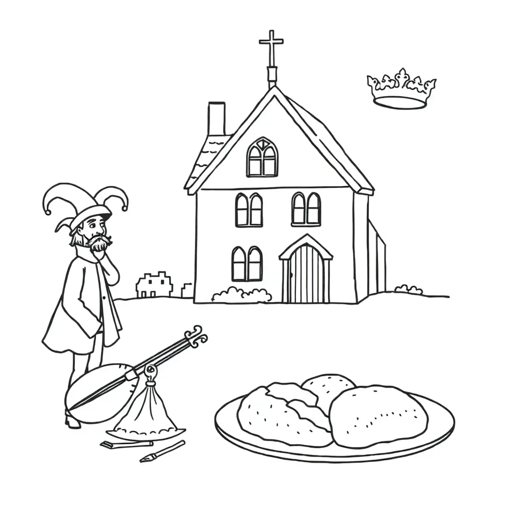 Elizabethan manor house and peasant cottage