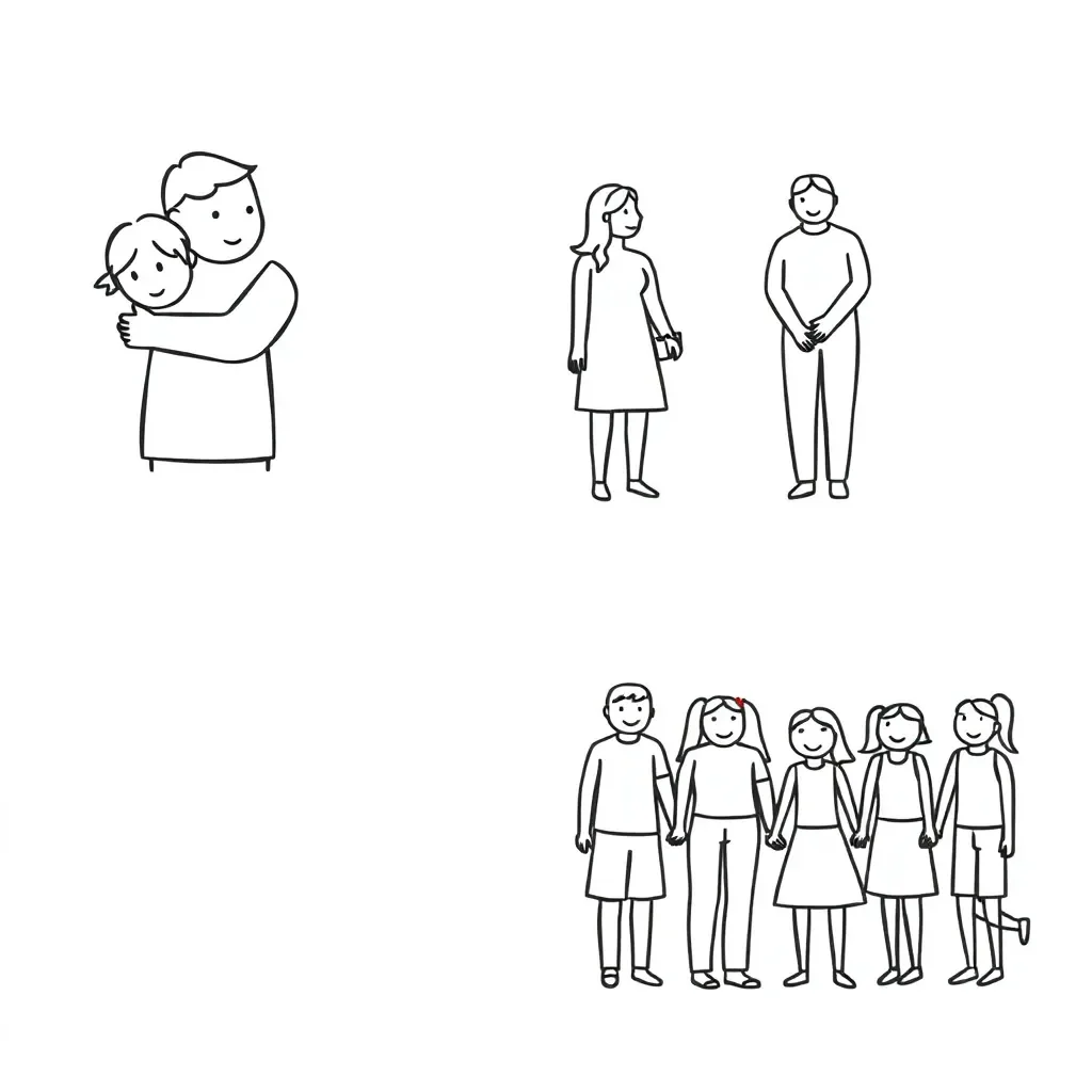 Different types of relationships illustration