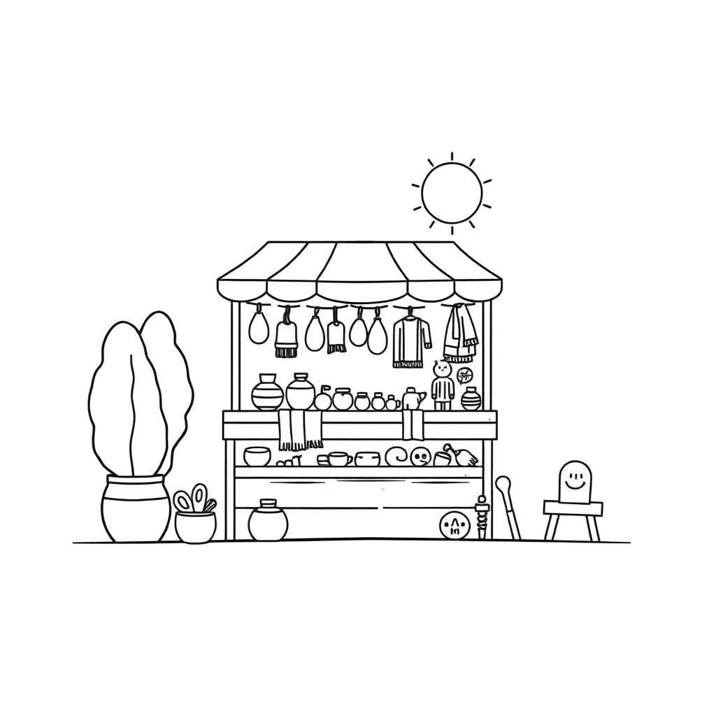 Craft business research illustration