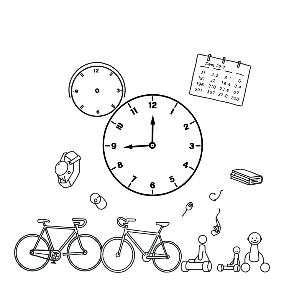 Clock showing past time