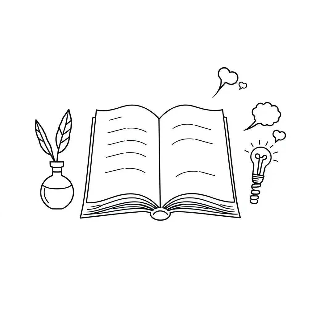 Student analyzing literary text