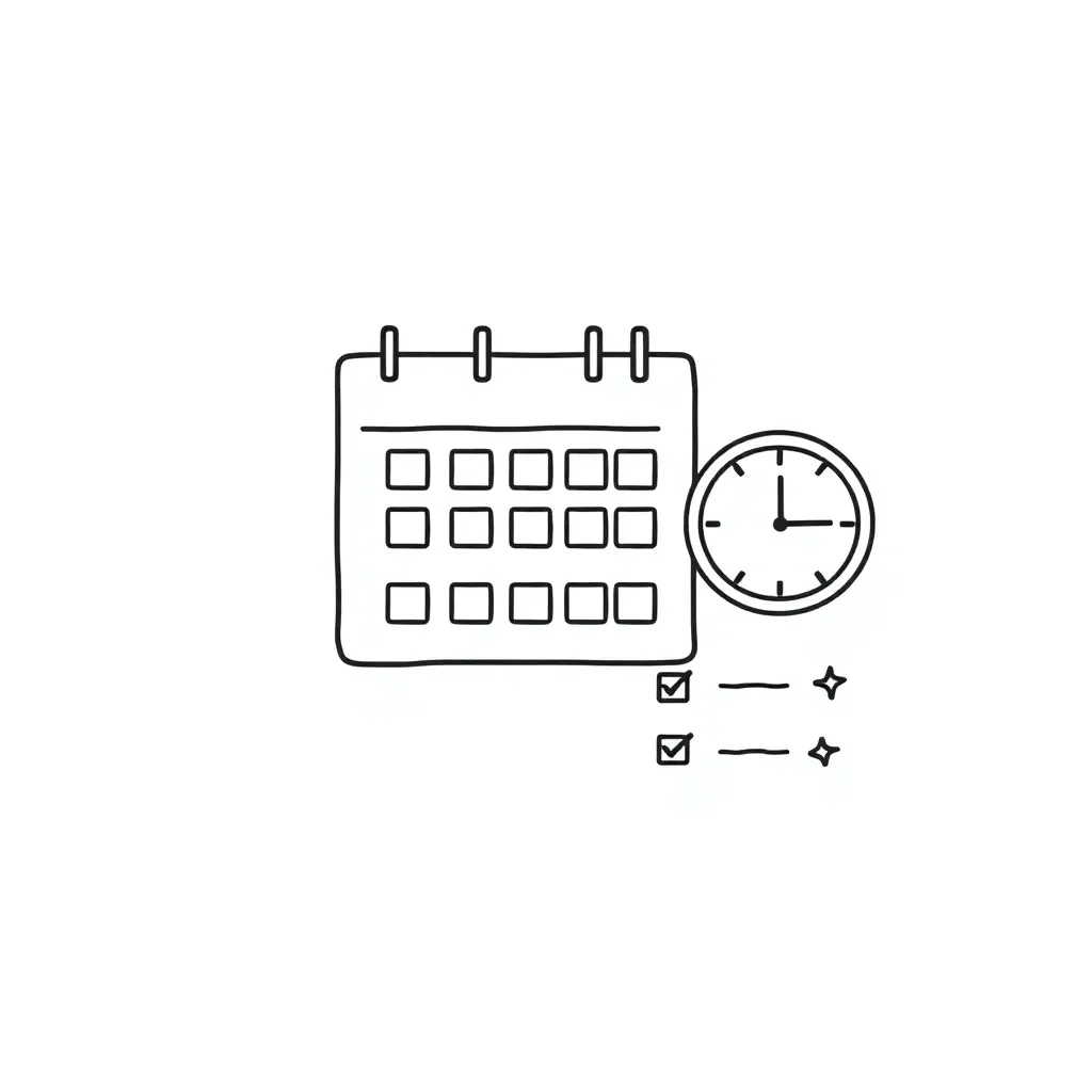 Professional agenda and meeting illustration