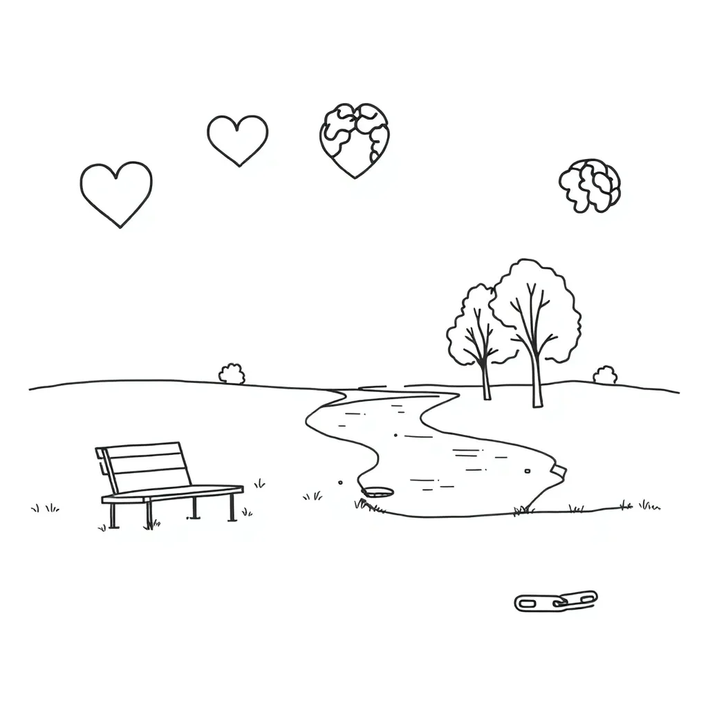 Self-care reflection illustration