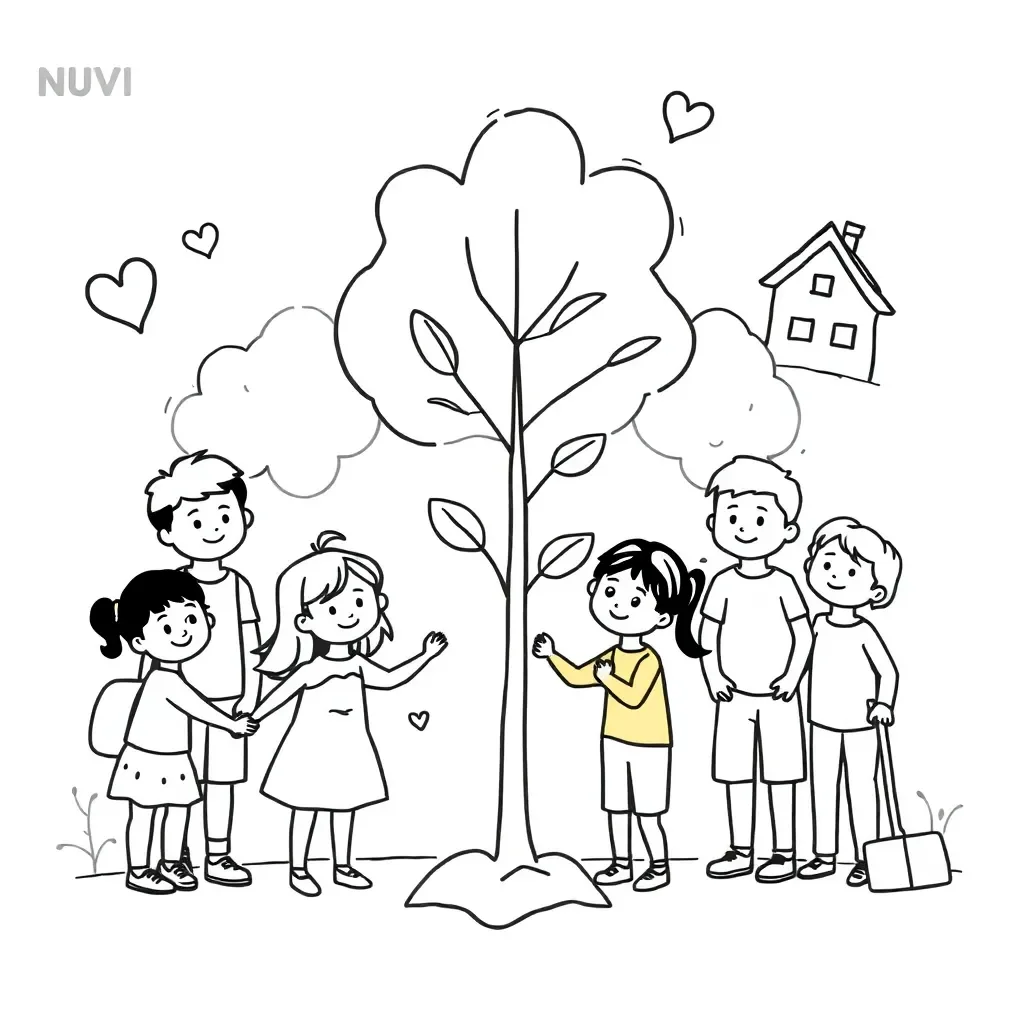 Students volunteering in community