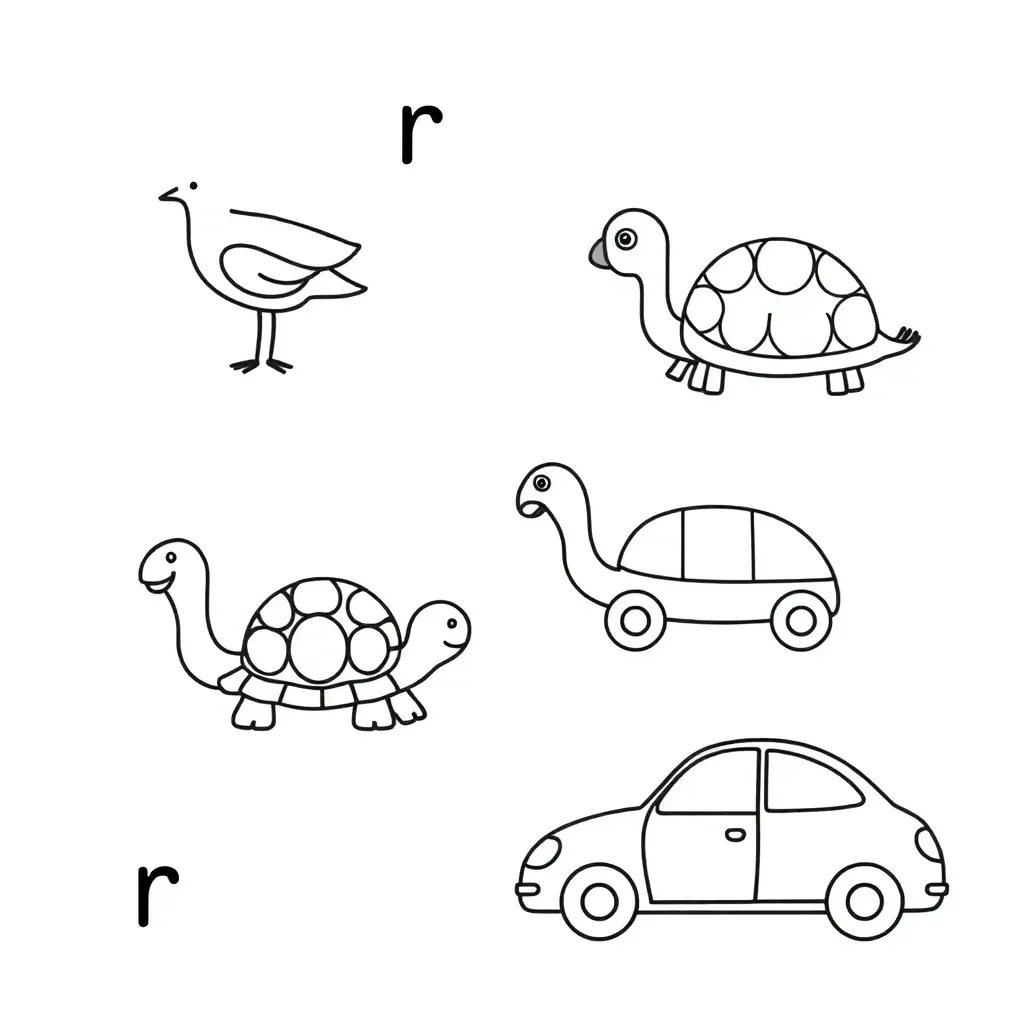 R-controlled vowels illustration