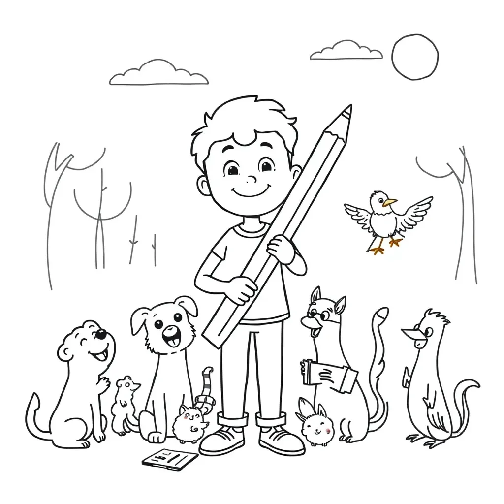 Grammar worksheet illustration
