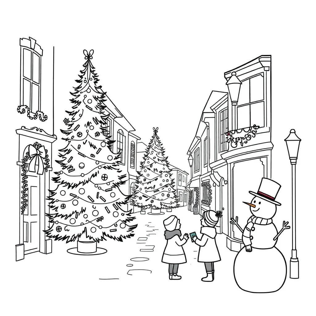 Victorian Christmas scene
