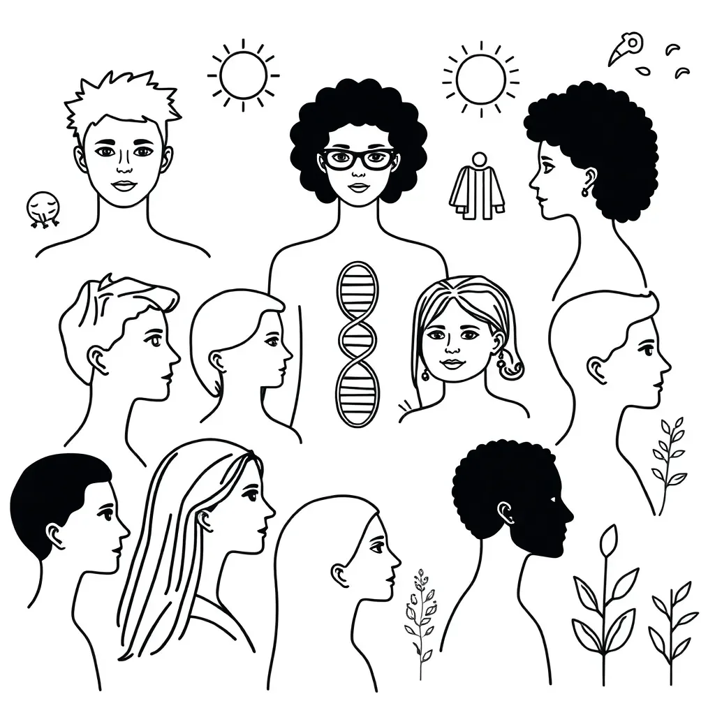 Human variation illustration