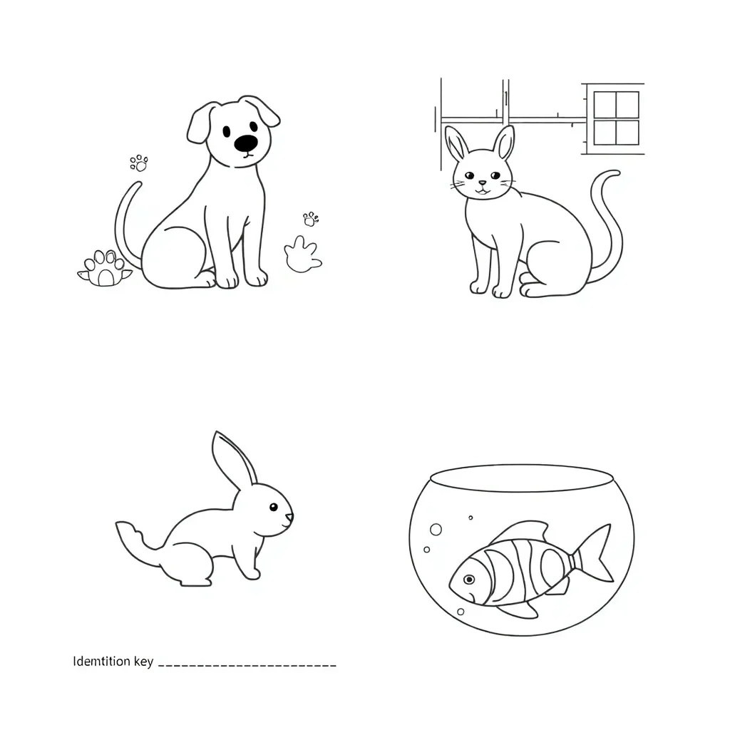 Various pets illustration