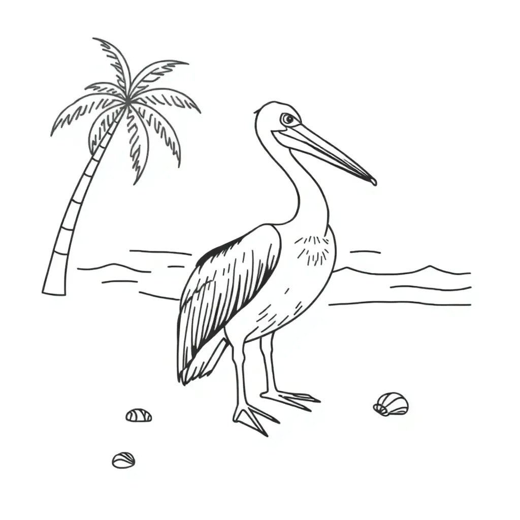 Brown Pelican illustration