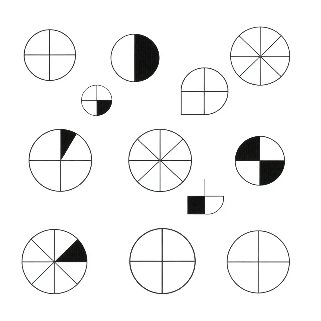 Equivalent fractions visual
