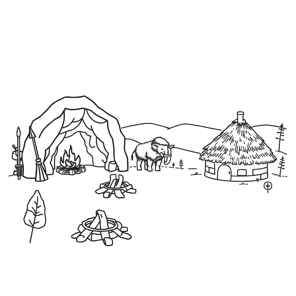 Stone Age timeline illustration