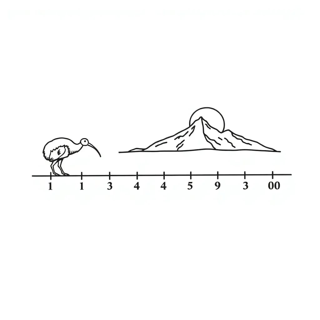 Number line with negative and positive numbers