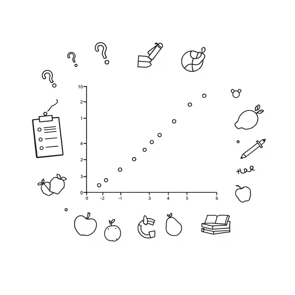 Scatter plot graph illustration