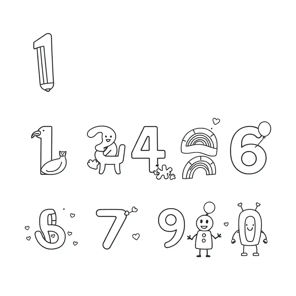 Numbers and counting illustration