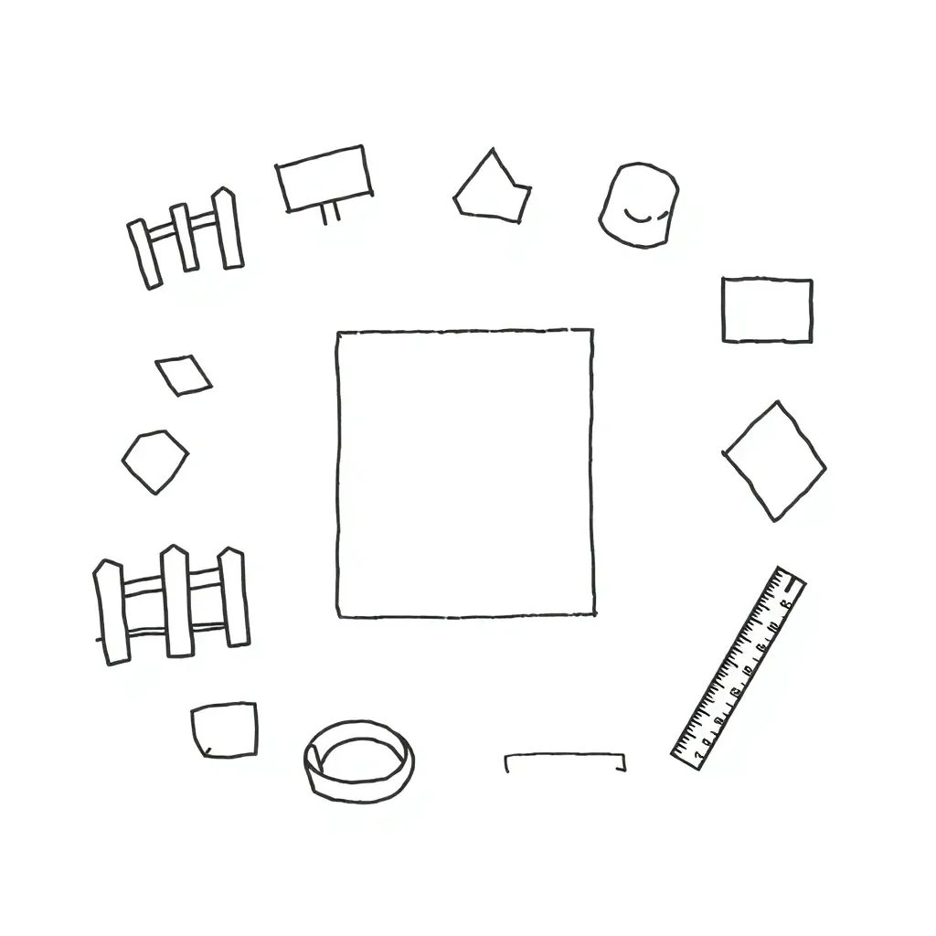 Geometric shapes with rulers