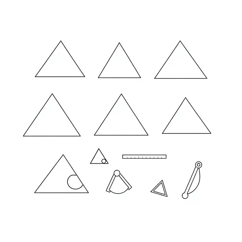 Various triangles illustration