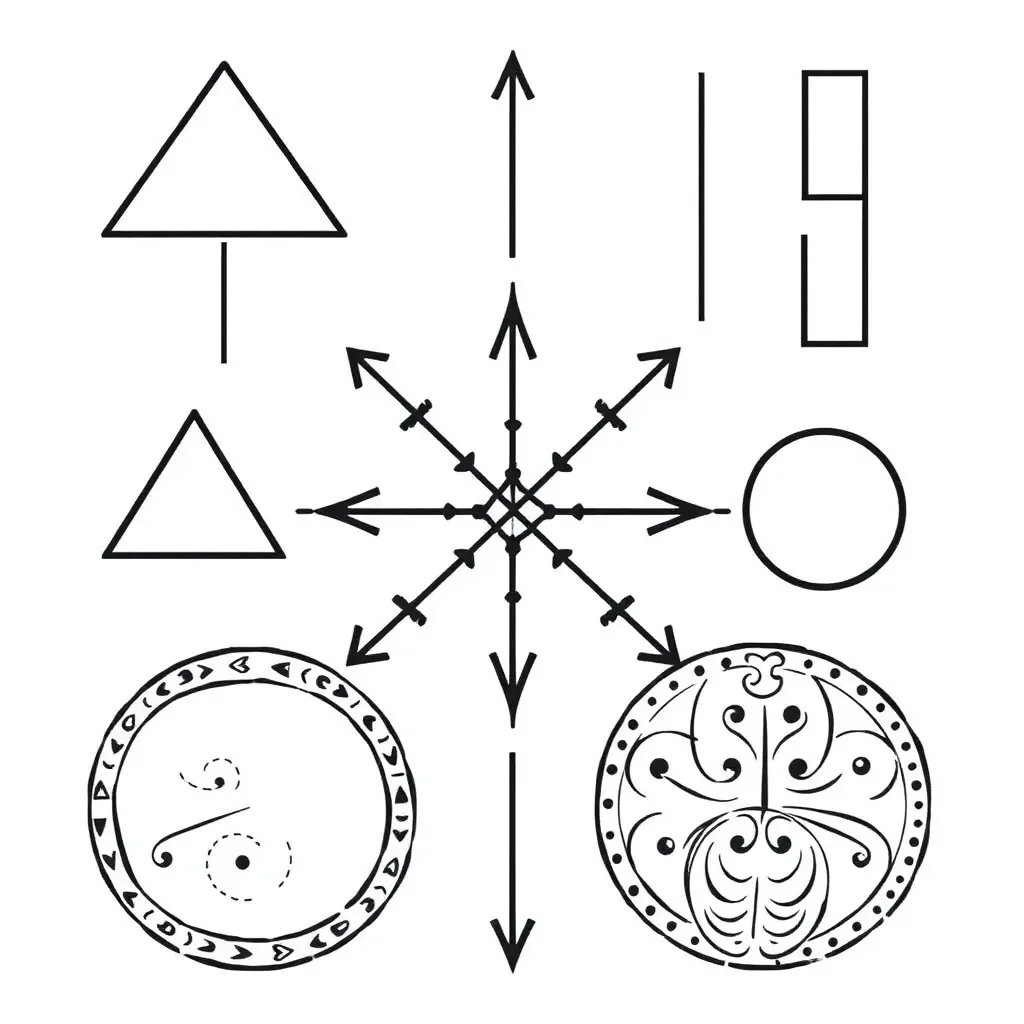 Coordinate plane with transformed shapes