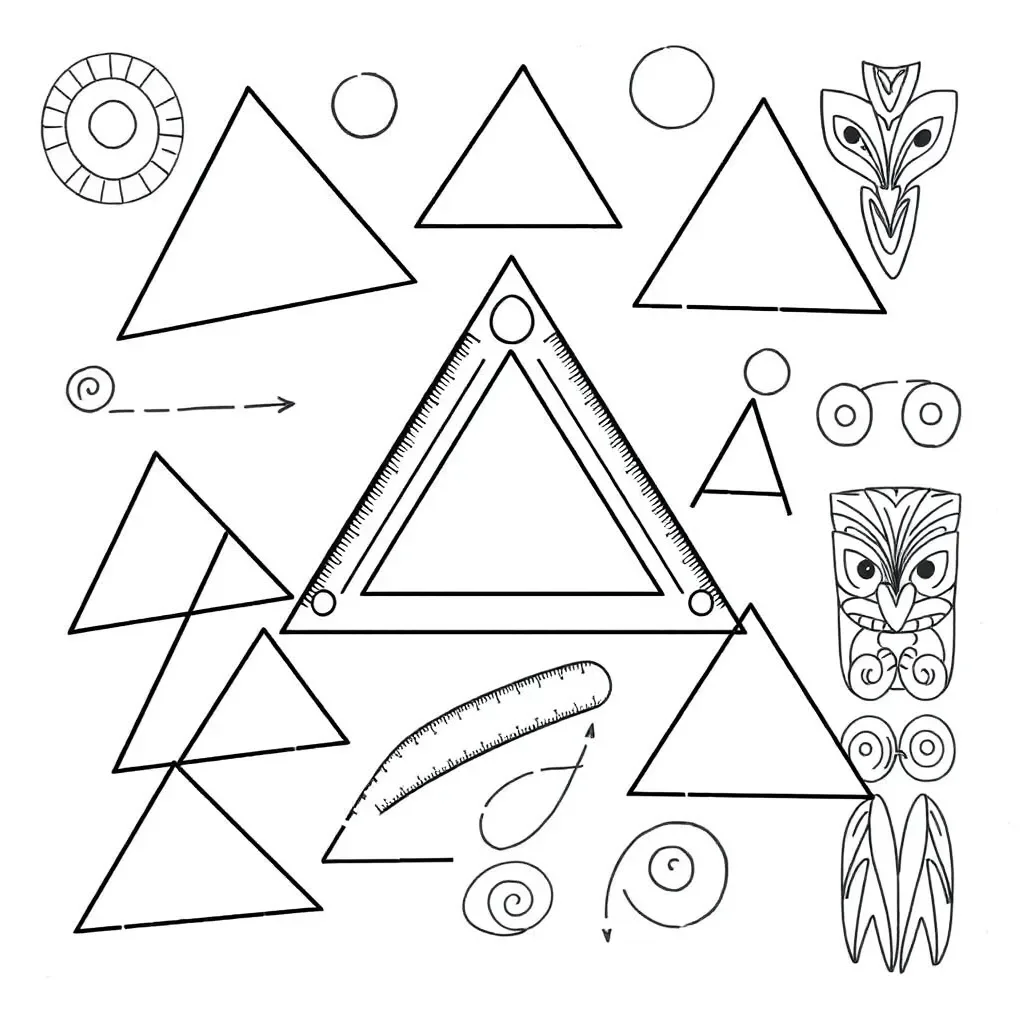 Various triangles illustration