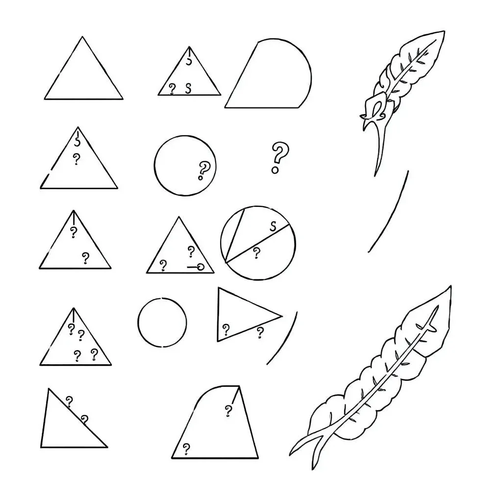 Geometric angles and equations illustration