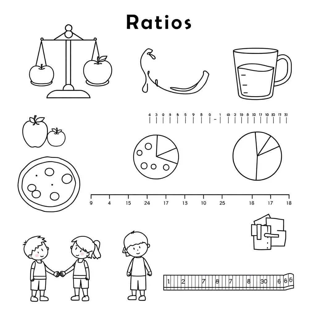 Ratio visual with everyday items