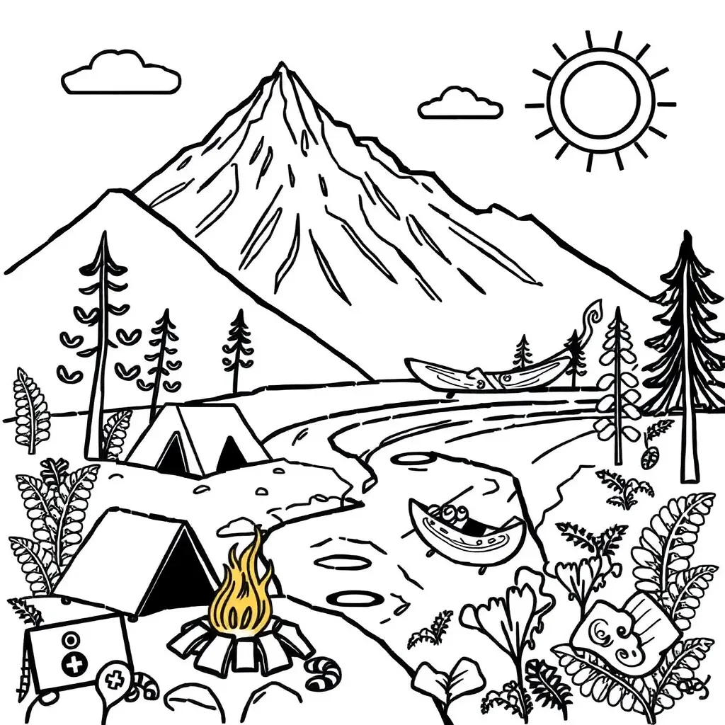 Outdoor safety planning illustration