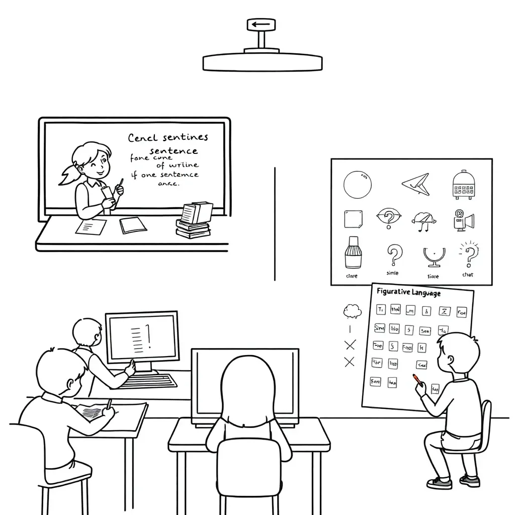 Students working at different learning stations